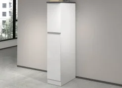 Mobile portaspezie in finitura Bianco Lucido e Ardesia