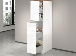 Mobile portaspezie in finitura Bianco Lucido e Rovere