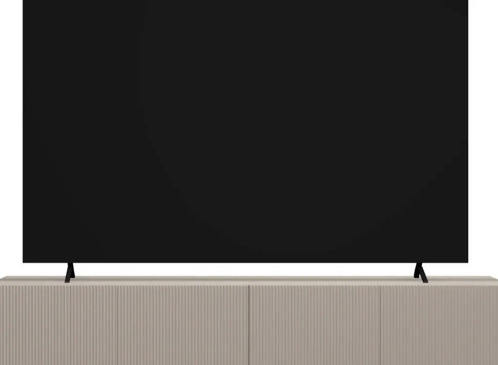 Mobile Porta TV moderno 4 ante in Cashmere Cannettato