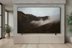 Mobile Porta TV moderno 4 ante in Cashmere Cannettato