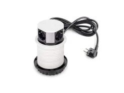 Multiconnettore estraibile da incasso Vertikal Push diametro 100 mm disponibile in 3 colori