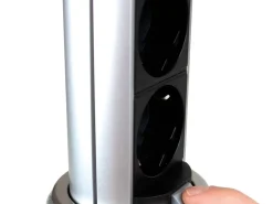 Multiconnettore estraibile da incasso Vertikal Push diametro 60 mm