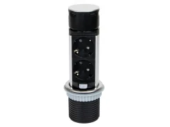 Multiconnettore estraibile da incasso Vertikal Push diametro 60 mm