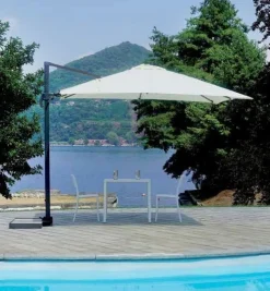 Ombrellone da esterno professionale Tilt Basculante ruotabile 360° palo Ovale Antracite