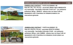 Ombrellone da Giardino a palo laterale in Alluminio 2 Varianti Colore modello Salvador