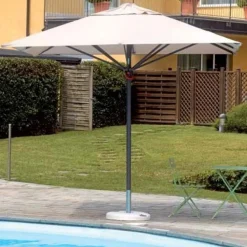 Ombrellone da giardino con Apertura Push-Up, Alluminio leggero Design Rapido 3x3mt