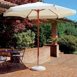 Ombrellone da Giardino con Palo in Legno,copertura in Poliestere 2 Misure Disponibili modello Manila