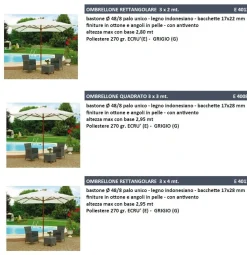 Ombrellone da Giardino Origami disponibile in 3 misure palo centrale in legno Indonesiano