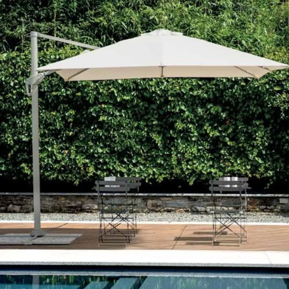 Ombrellone da giardino ruotabile in Alluminio Orientamento a 360° 2 Misure e 3 Colori