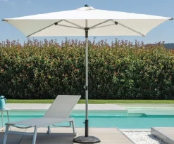 Ombrellone da giardino Zefiro 2,5x2,5 m Palo in alluminio rigato 12 Colori