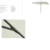 Ombrellone Quadrato da Giardino in Alluminio palo Bianco o Antracite Design Minimal