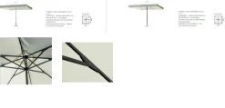 Ombrellone Quadrato da Giardino in Alluminio palo Bianco o Antracite Design Minimal