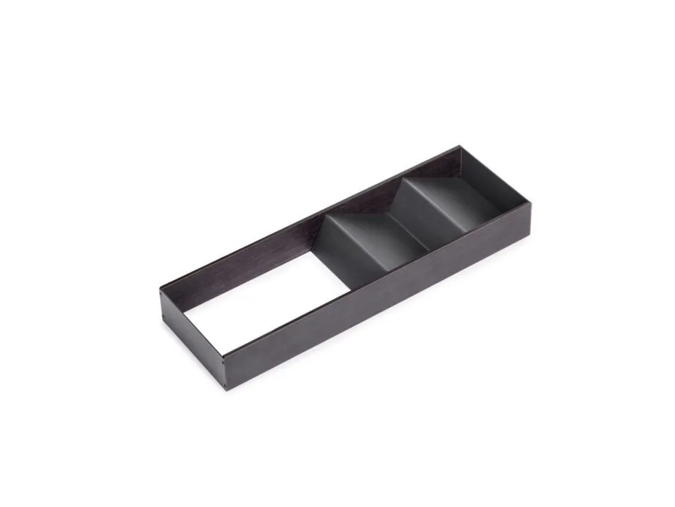 Organizzatore inclinato per cassetto Orderbox, 150x470 mm, Acciaio e Legno, Grigio antracite
