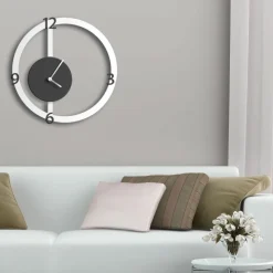 Orologio da parete HALO, bianco e antracite