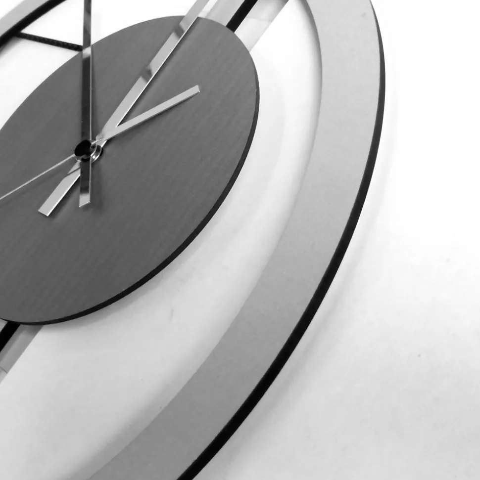 Orologio da parete HALO, grigio e nero