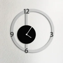 Orologio da parete HALO, grigio e nero