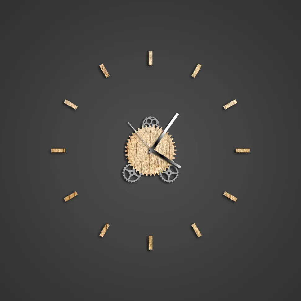 Orologio Illum effetto legno naturale