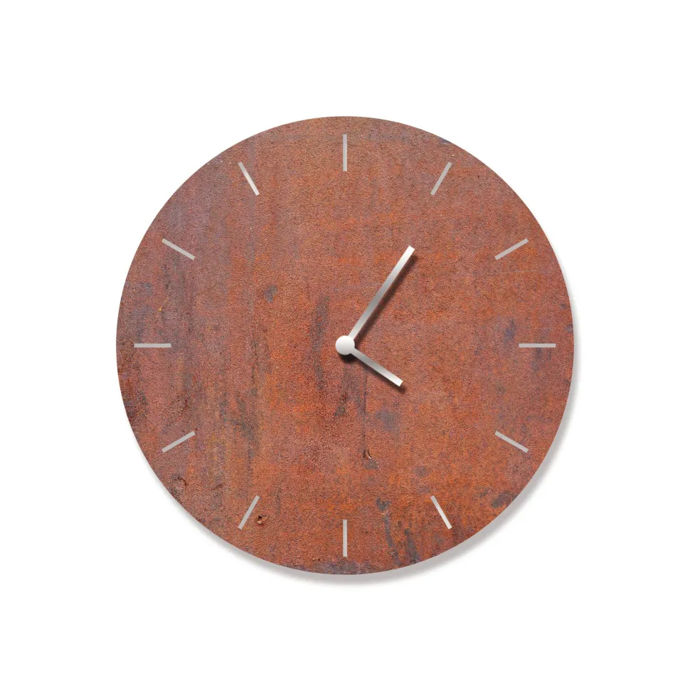 Orologio in ferro rotondo finitura corten