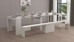 Panca allungabile per consolle finitura Bianco Frassino