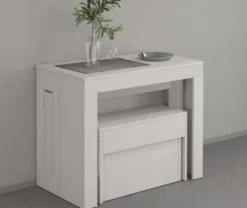 Panca allungabile per consolle finitura Bianco Frassino