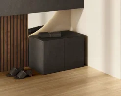 Panca moderna 2 ante battenti finitura Argilla disponibile in 4 colori