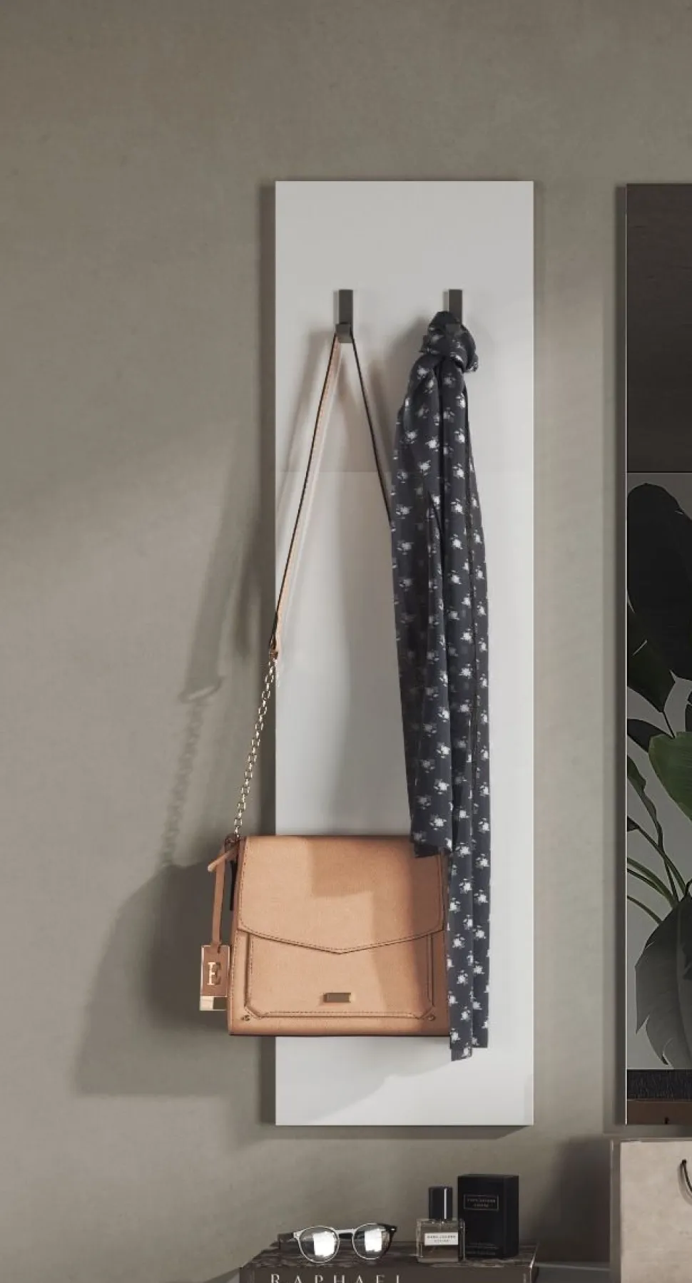 Pannello Appendiabiti Bianco Lucido da ingresso linea Basic