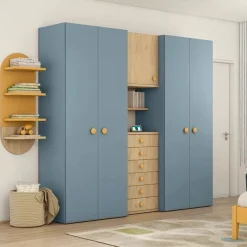 Pannello attrezzato con Mensole Pill disponibile in 3 misure e in 15 colorazioni