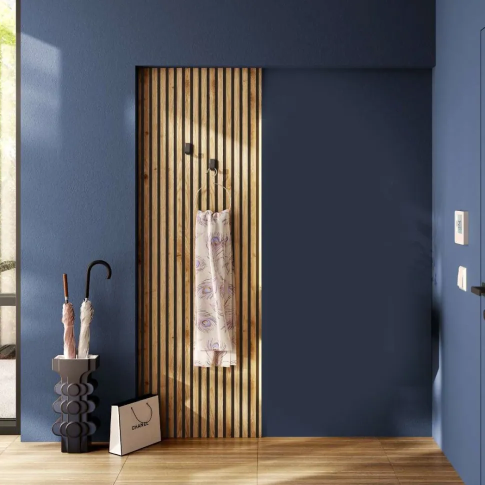 Pannello dogato Rovere chiaro con appendiabiti disponibile in varie misure