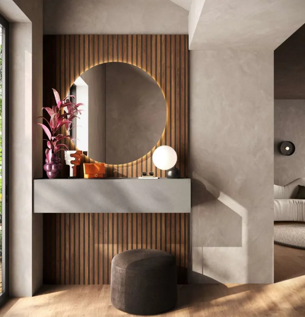 Pannello dogato Rovere chiaro con appendiabiti disponibile in varie misure