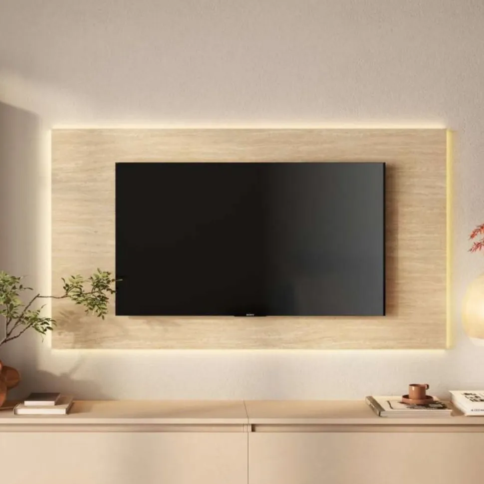 Pannello porta TV sospeso moderno disponibile in 9 colori