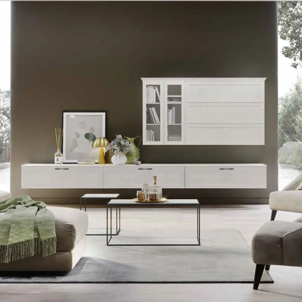 Parete attrezzata Anita linea Motivi disponibile in vari colori