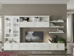 Parete attrezzata Barbara linea Motivi disponibile in vari colori
