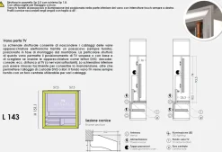 Parete attrezzata Carlo linea Motivi disponibile in vari colori