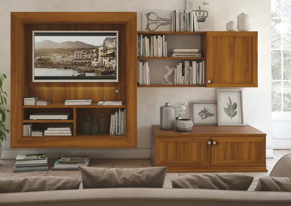 Parete attrezzata Carlo linea Motivi disponibile in vari colori