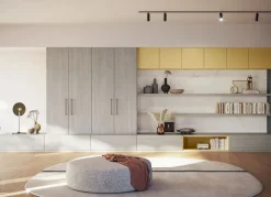 Parete attrezzata componibile Elio linea Contact disponibile in 30 colori