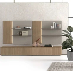 Parete attrezzata componibile con pannelli attrezzati Vanity disponibile in vari colori
