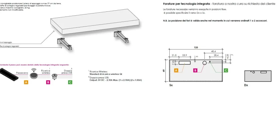 Parete attrezzata con scrivania Monique disponibile in vari colori