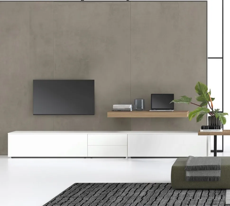 Parete attrezzata con scrivania Monique light disponibile in vari colori