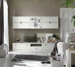 Parete attrezzata Damiano linea Motivi disponibile in vari colori