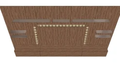 Parete attrezzata in legno moderna componibile con Boiserie e mensole disponibile in vari colori
