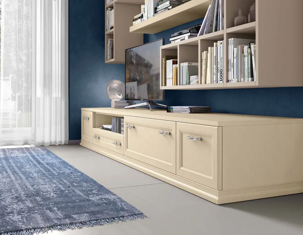 Parete attrezzata Maria linea Motivi disponibile in vari colori