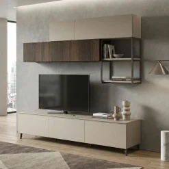 Parete attrezzata moderna con porta tv cassettone - Cristina