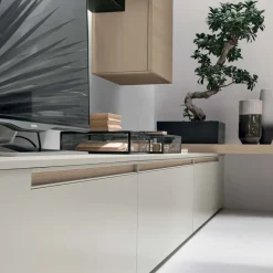 Parete attrezzata moderna componibile Sector linea Nais disponibile in vari colori