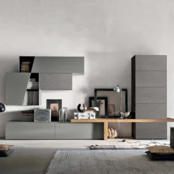 Parete attrezzata moderna componibile Max linea Nais disponibile in vari colori