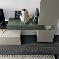 Parete attrezzata moderna componibile Luis linea Nais disponibile in vari colori