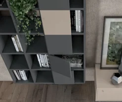 Parete attrezzata moderna componibile Remo linea Nais disponibile in vari colori