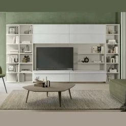 Parete attrezzata moderna con librerie componibile Beatrice in 15 colorazioni