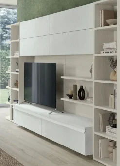 Parete attrezzata moderna con librerie componibile Beatrice in 15 colorazioni