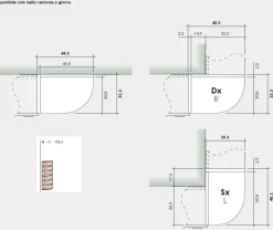 Parete attrezzata moderna con librerie componibile Beatrice in 15 colorazioni