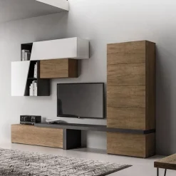 Parete attrezzata moderna Lisbona linea Nais disponibile in vari colori